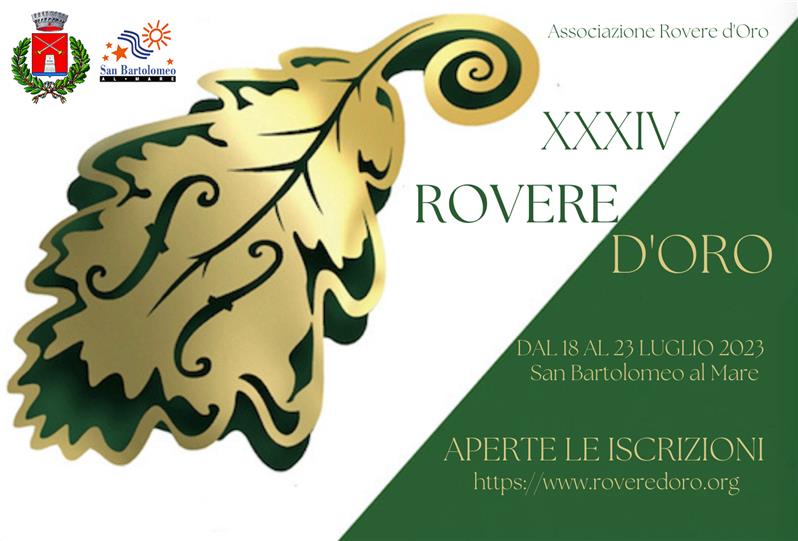 Banner Rovere d'Oro aperte iscrizioni