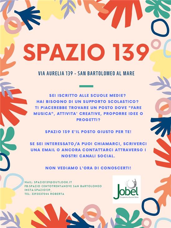 Spazio 139, un pomeriggio per i ragazzi delle scuole medie