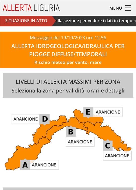 Allerta meteo arancio