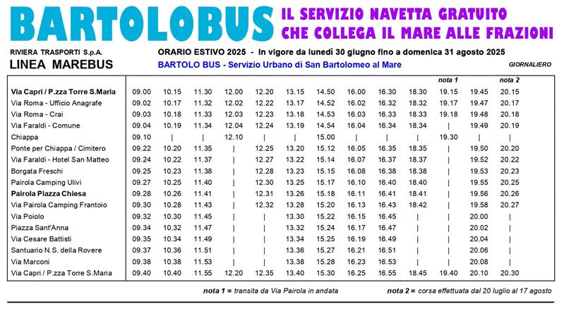 orario bartolobus