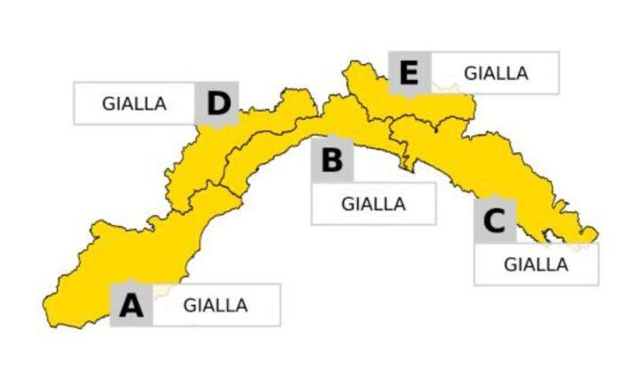 allerta meteo gialla