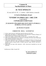 Convocazione Consiglio Comunale