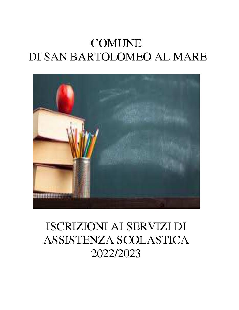 APERTURA ISCRIZIONI AI SERVIZI DI ASSISTENZA SCOLASTICA 2022-23